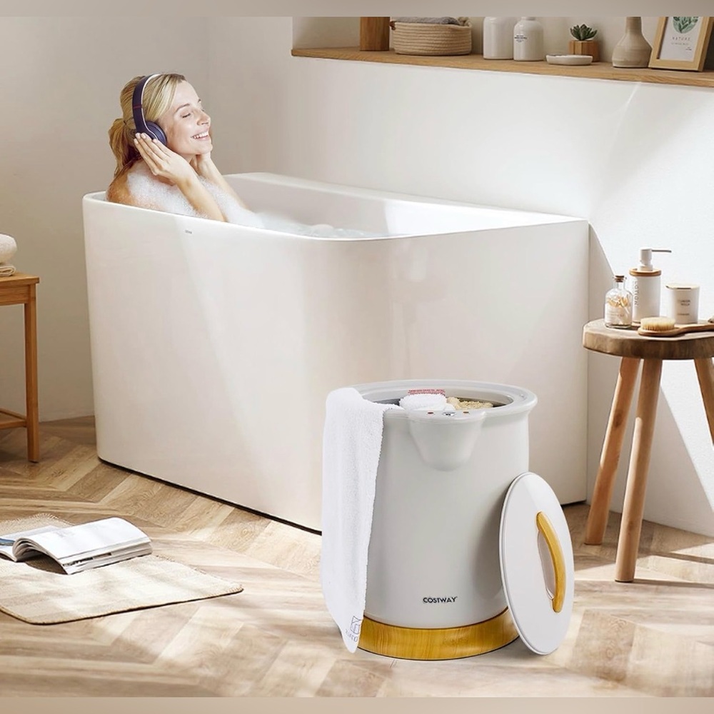 COSTWAY Bucket Style Towel Warmer, Fragrance Holder